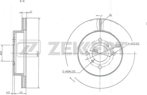 Zekkert BS-5365 - Discofreno autozon.pro