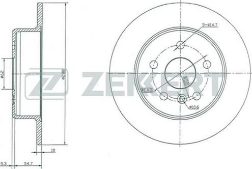 Zekkert BS-5367 - Discofreno autozon.pro