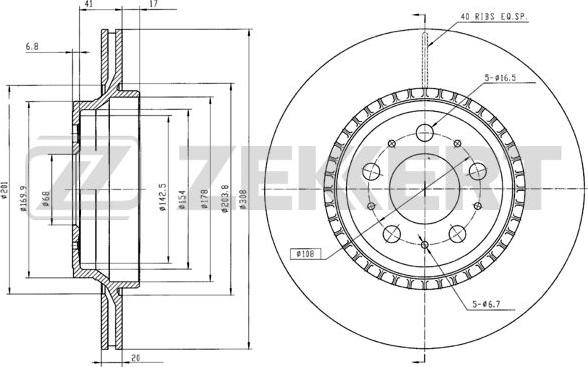 Zekkert BS-5303B - Discofreno autozon.pro