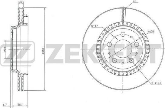 Zekkert BS-5303 - Discofreno autozon.pro