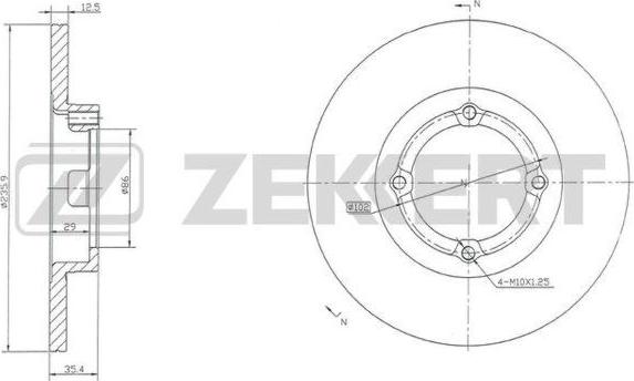 Zekkert BS-5310 - Discofreno autozon.pro