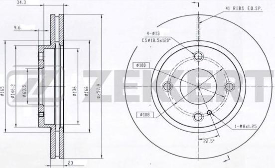 Zekkert BS-5312 - Discofreno autozon.pro