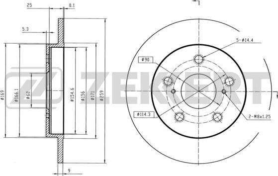 Zekkert BS-5380 - Discofreno autozon.pro