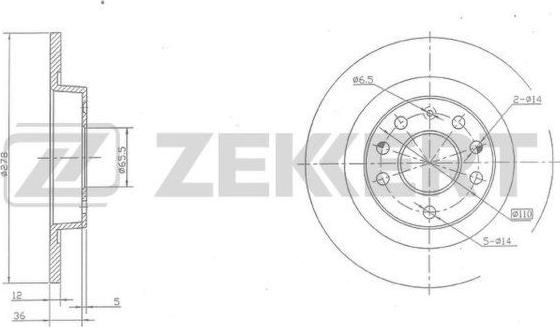 Zekkert BS-5382 - Discofreno autozon.pro