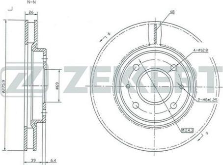 Zekkert BS-5332 - Discofreno autozon.pro