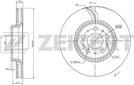 Zekkert BS-5299 - Discofreno autozon.pro