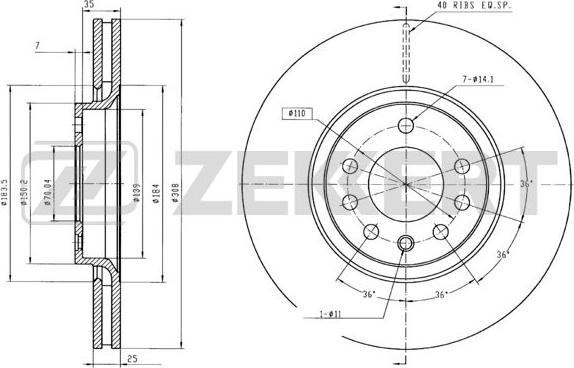 Zekkert BS-5294B - Discofreno autozon.pro