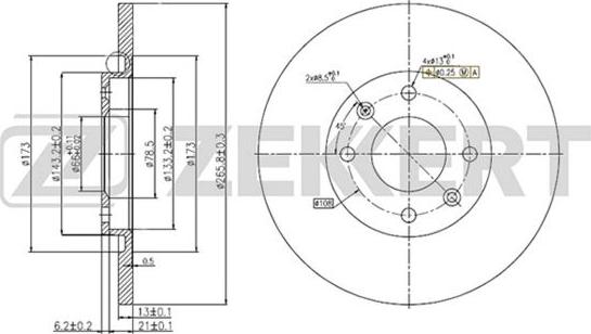 Zekkert BS-5249 - Discofreno autozon.pro