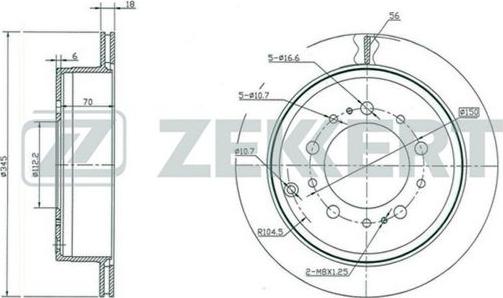 Zekkert BS-5244 - Discofreno autozon.pro