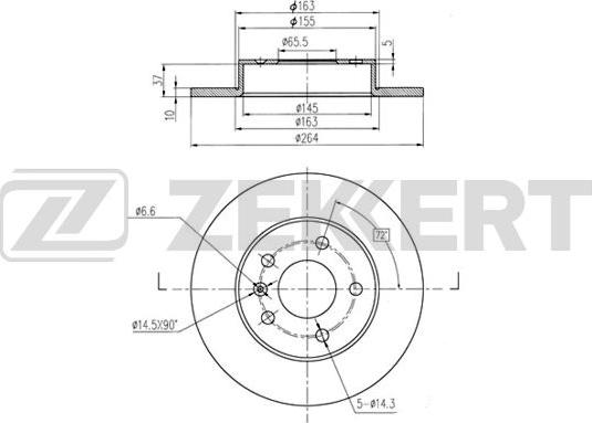 Zekkert BS-5246B - Discofreno autozon.pro