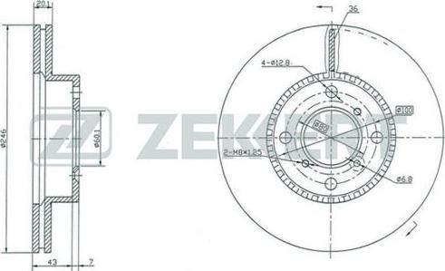 Zekkert BS-5241 - Discofreno autozon.pro