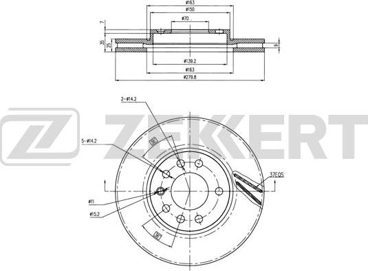 Zekkert BS-5247B - Discofreno autozon.pro