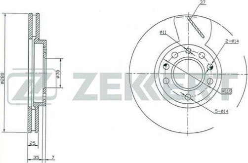 Zekkert BS-5247 - Discofreno autozon.pro