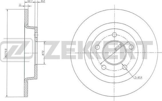 Zekkert BS-5254 - Discofreno autozon.pro