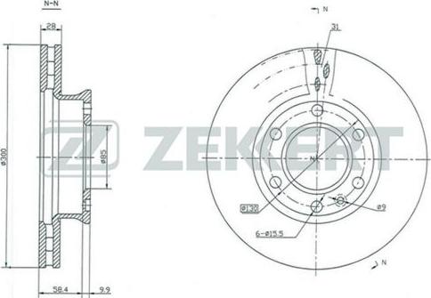 Zekkert BS-5256 - Discofreno autozon.pro