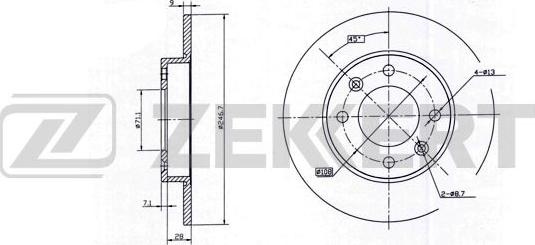 Zekkert BS-5250 - Discofreno autozon.pro