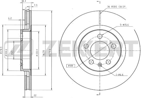 Zekkert BS-5251B - Discofreno autozon.pro