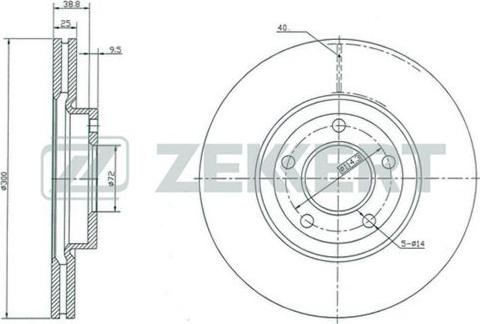 Zekkert BS-5253 - Discofreno autozon.pro