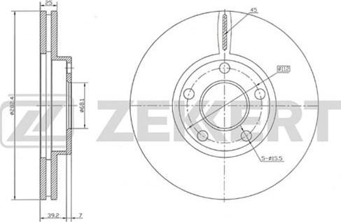 Zekkert BS-5257 - Discofreno autozon.pro