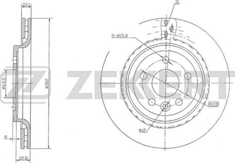 Zekkert BS-5264 - Discofreno autozon.pro