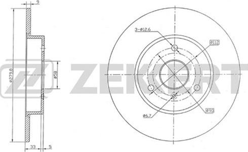 Zekkert BS-5266 - Discofreno autozon.pro