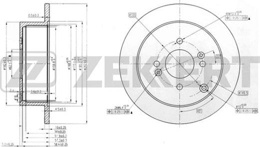 Zekkert BS-5262 - Discofreno autozon.pro