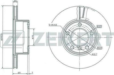 Zekkert BS-5209 - Discofreno autozon.pro