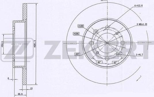 Zekkert BS-5204 - Discofreno autozon.pro