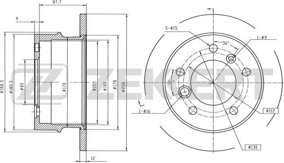 Zekkert BS-5200B - Discofreno autozon.pro