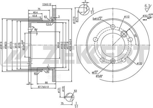 Zekkert BS-5200 - Discofreno autozon.pro