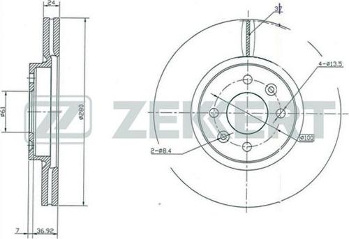 Zekkert BS-5214 - Discofreno autozon.pro