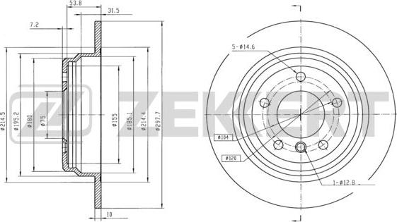 Zekkert BS-5211 - Discofreno autozon.pro