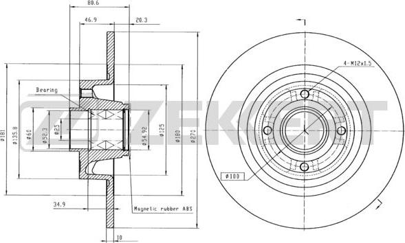 Zekkert BS-5213BZ - Discofreno autozon.pro