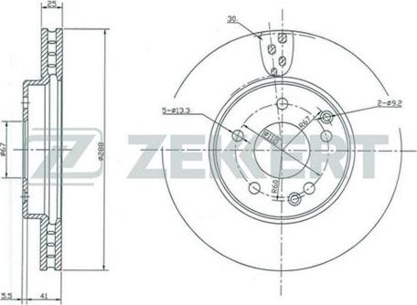 Zekkert BS-5289 - Discofreno autozon.pro