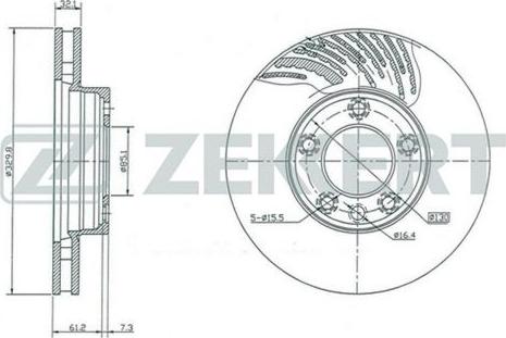 Zekkert BS-5284 - Discofreno autozon.pro