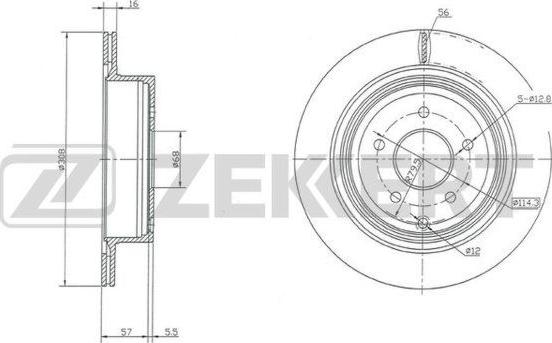 Zekkert BS-5287 - Discofreno autozon.pro