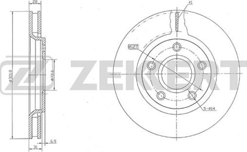 Zekkert BS-5234 - Discofreno autozon.pro