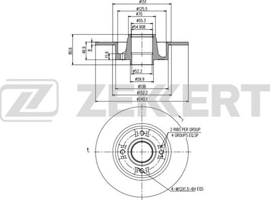 Zekkert BS-5232BZ - Discofreno autozon.pro