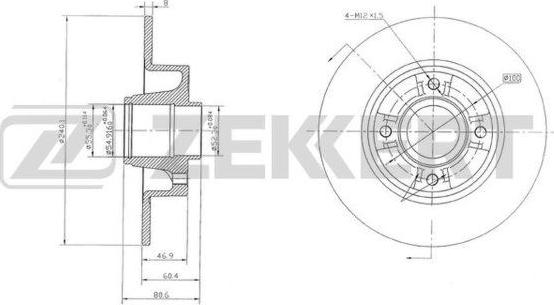 Zekkert BS-5232 - Discofreno autozon.pro