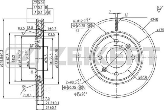 Zekkert BS-5229 - Discofreno autozon.pro