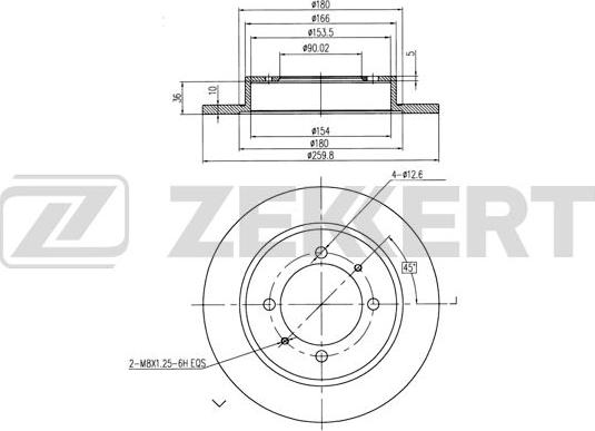 Zekkert BS-5225B - Discofreno autozon.pro