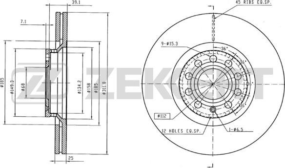 Zekkert BS-5279B - Discofreno autozon.pro