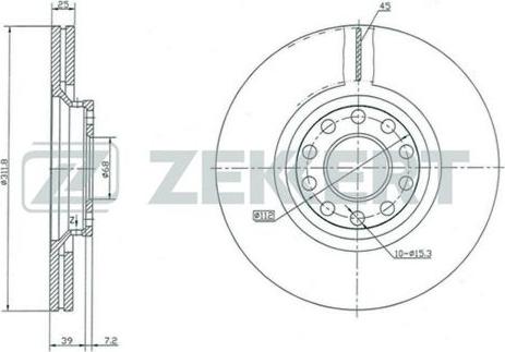 Zekkert BS-5279 - Discofreno autozon.pro