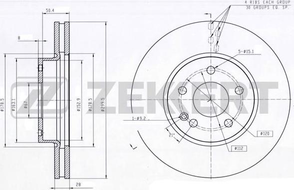 Zekkert BS-5277 - Discofreno autozon.pro