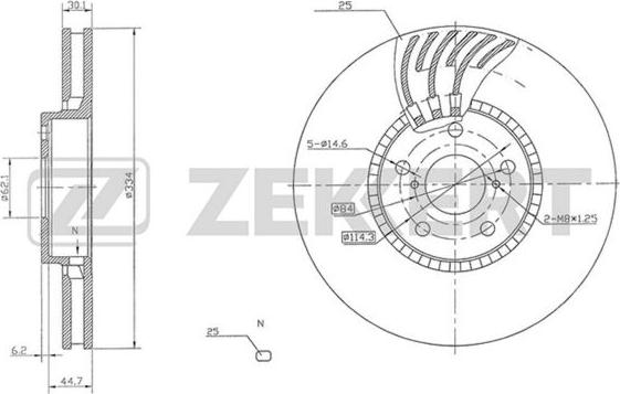 Zekkert BS-5791 - Discofreno autozon.pro