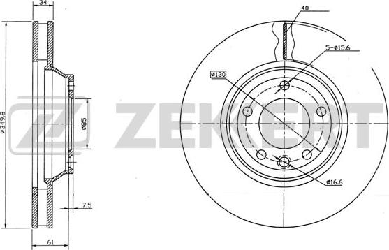 Zekkert BS-5793 - Discofreno autozon.pro