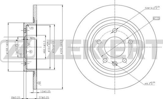 Zekkert BS-5755 - Discofreno autozon.pro