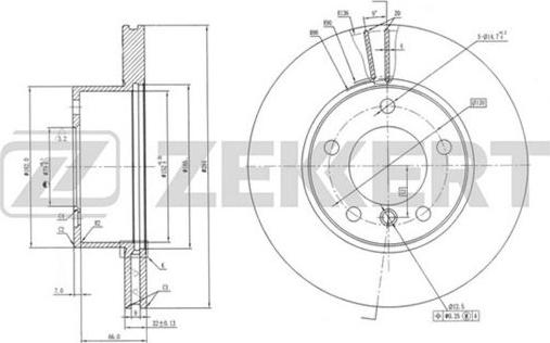 Zekkert BS-5769 - Discofreno autozon.pro