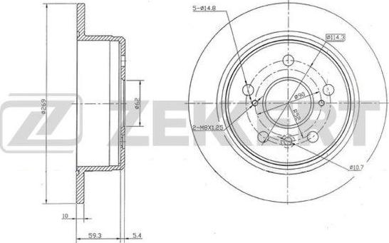 Zekkert BS-5700 - Discofreno autozon.pro