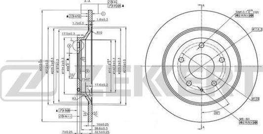 Zekkert BS-5708 - Discofreno autozon.pro